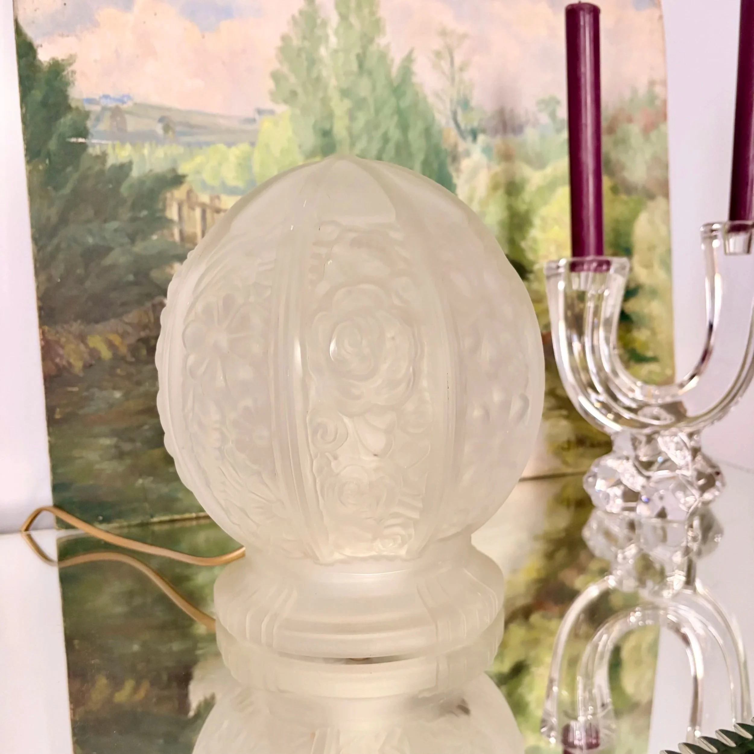 lampe boule Art Déco