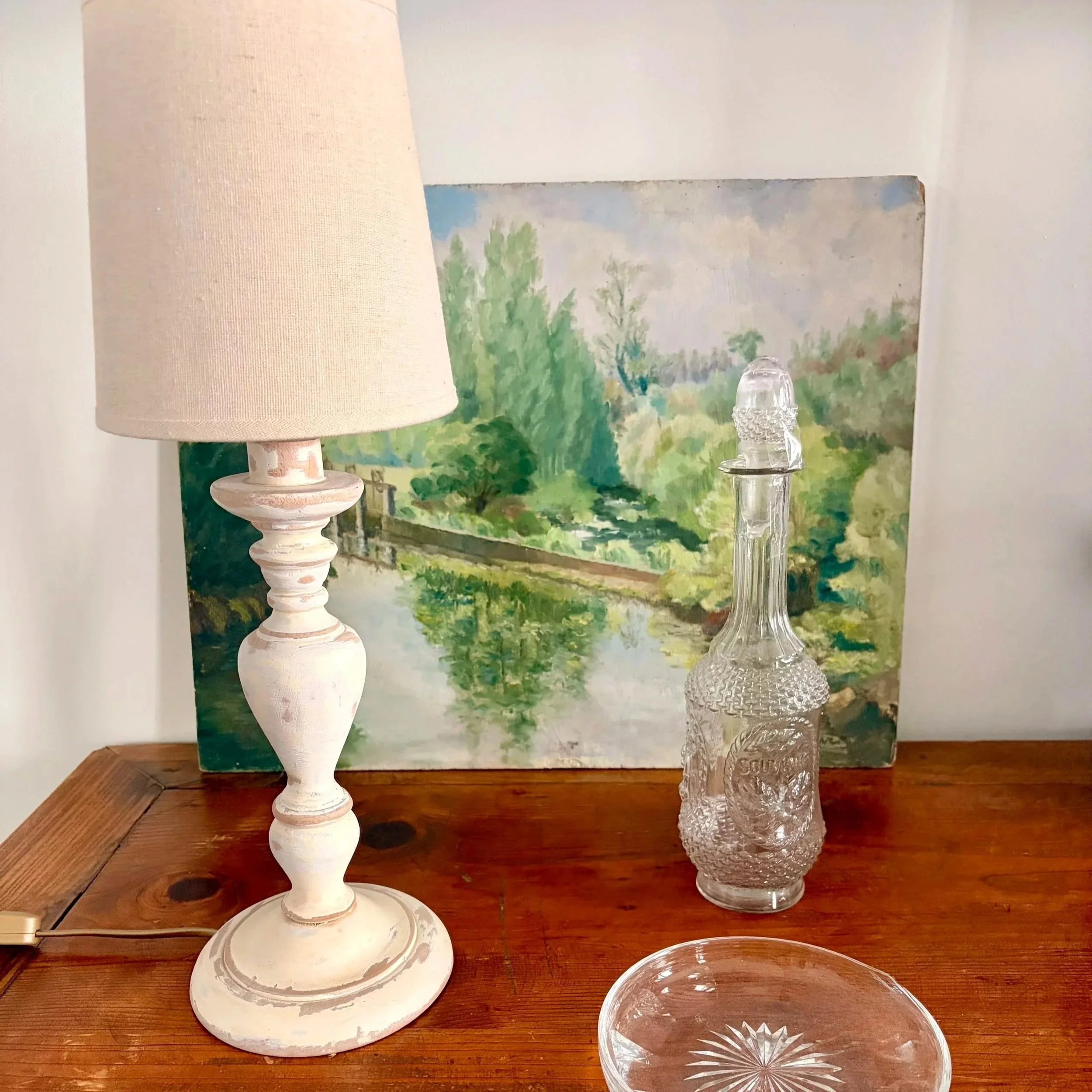 lampe en bois tourné