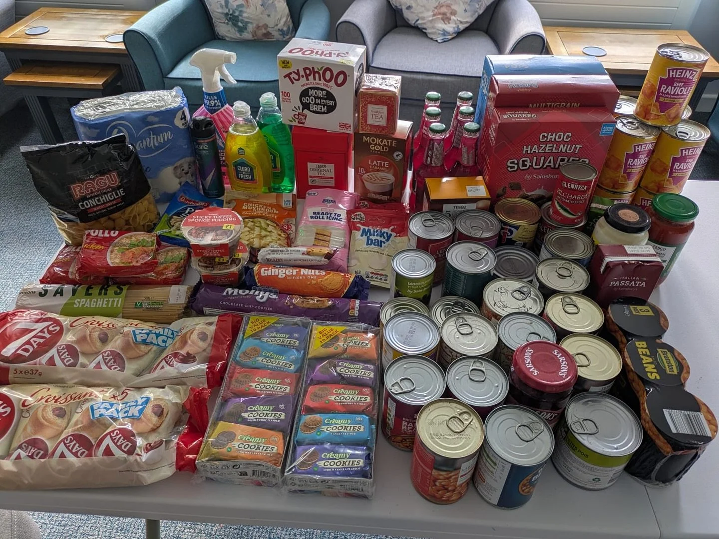 Residents and staff at Threeways Nursing Home were proud to support Seahaven Storehouse with a wonderful collection of donations and &pound;70 raised in cash. Thank you to everyone who contributed so generously to help local families and individuals 