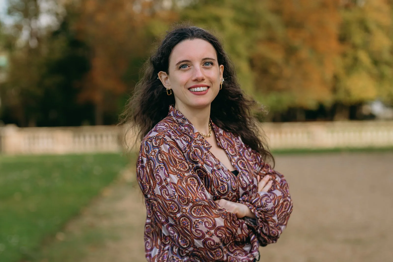 Portrait professionnel d’une intervenante lors d’un séminaire d’entreprise au Château de Méry