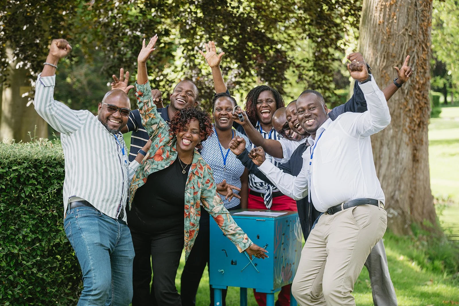 Challenge d’équipe pendant un team building au campus st just chateauform