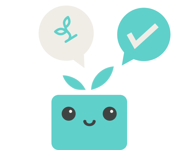 Sprout with speech bubbles above their head