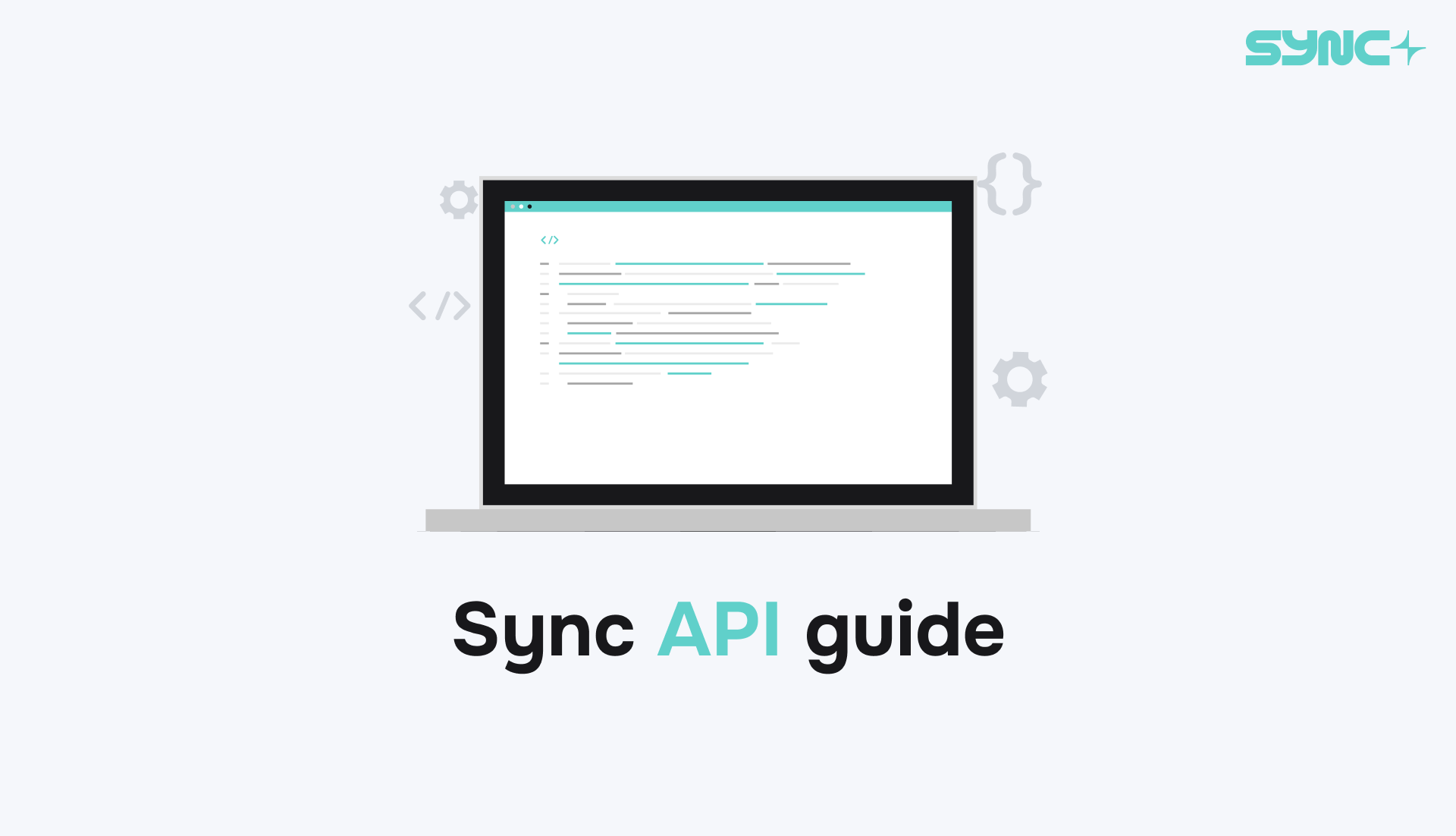 Sync API guide: image depicting device and code