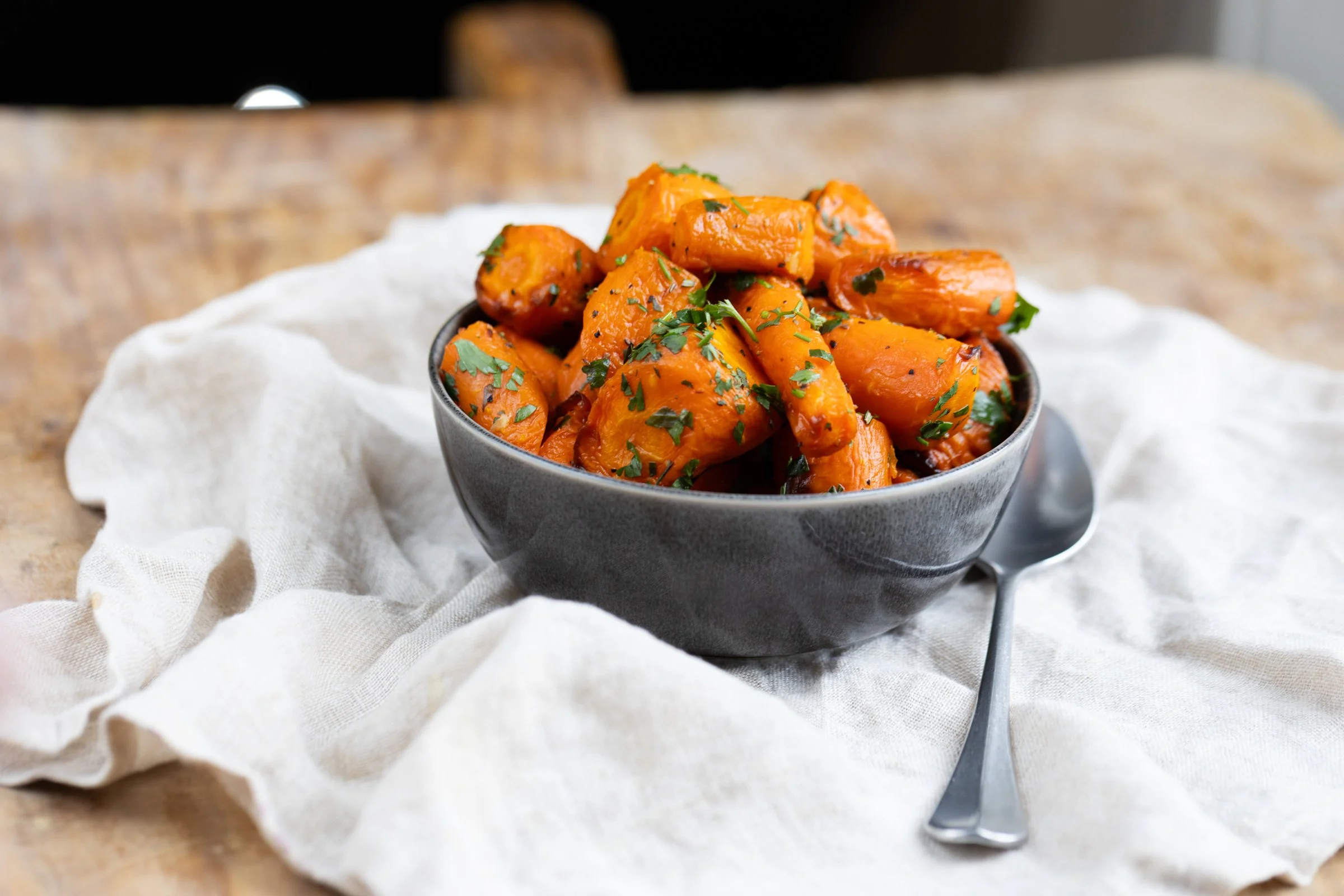 Buttered Carrots: Tender carrots finished simply with butter.