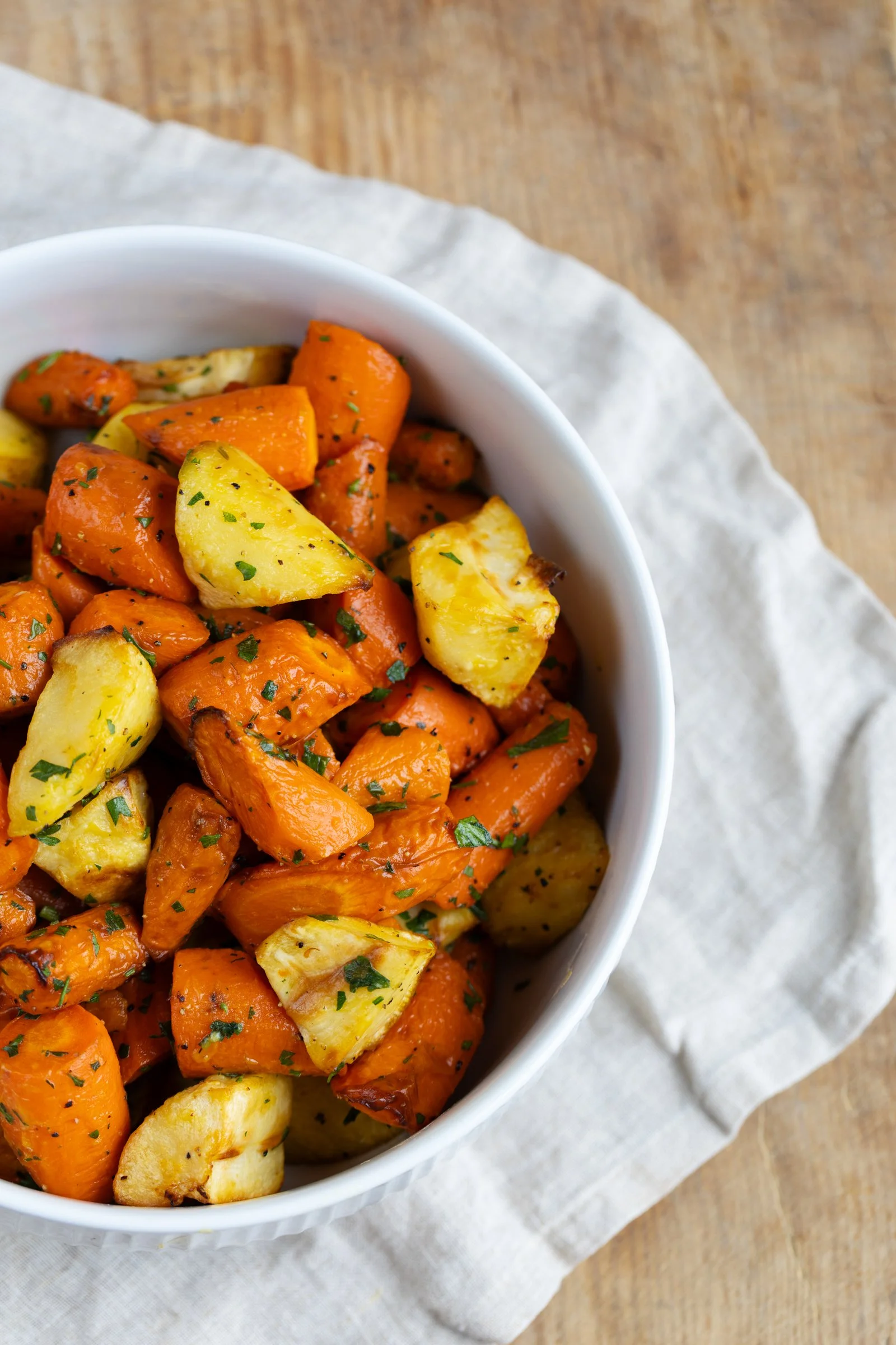 Roasted Roots: A colourful mix of roasted root vegetables for the winter table.