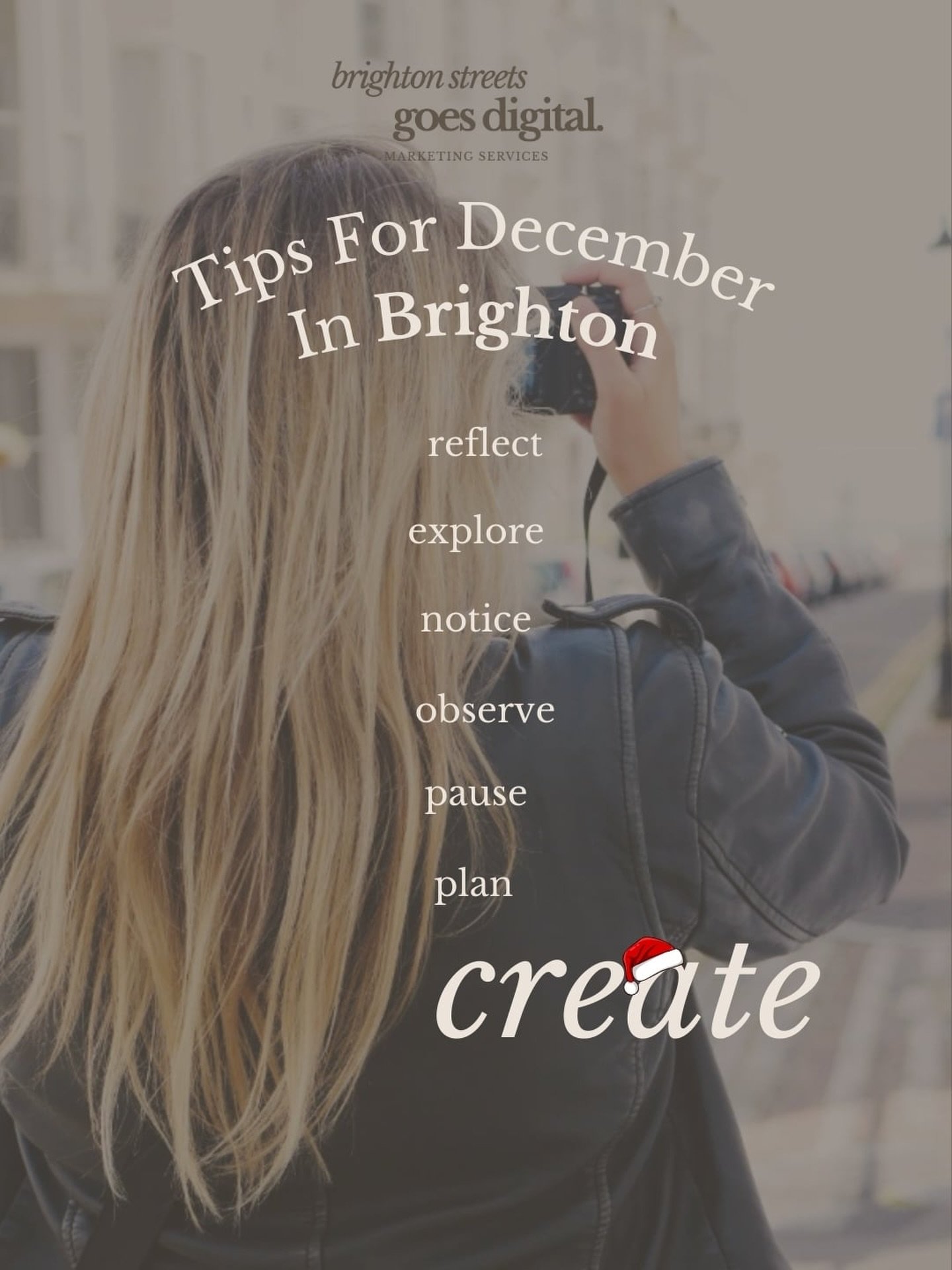 Tips for Brighton in December ✨

Brighton in December is full of charm ~ crisp walks, twinkling lights, and cozy spots. Whether you Reflect, Explore, Cozy, Plan, or Stroll, make the most of the month and enjoy everything the city has to offer. 🌊🎄

