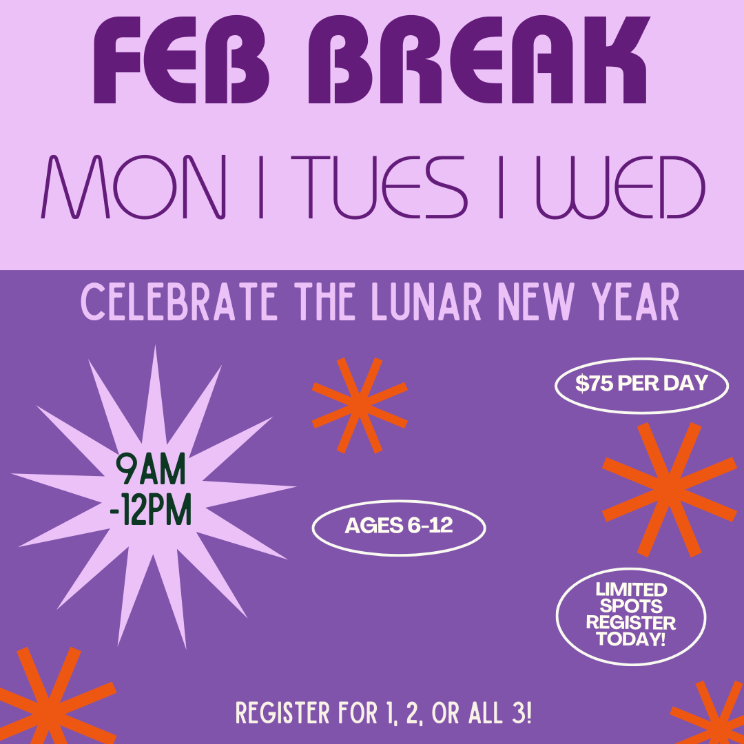 February Break Workshops | Ages 6-12 | 9 AM-12 PM