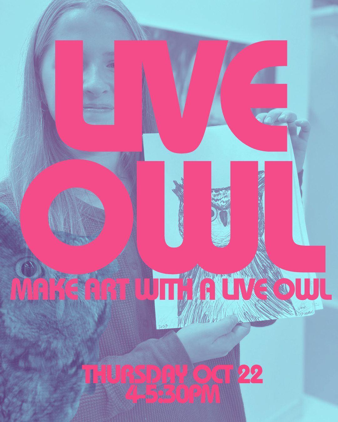 Live Owl Model | Oct 22 | 4-5:30pm