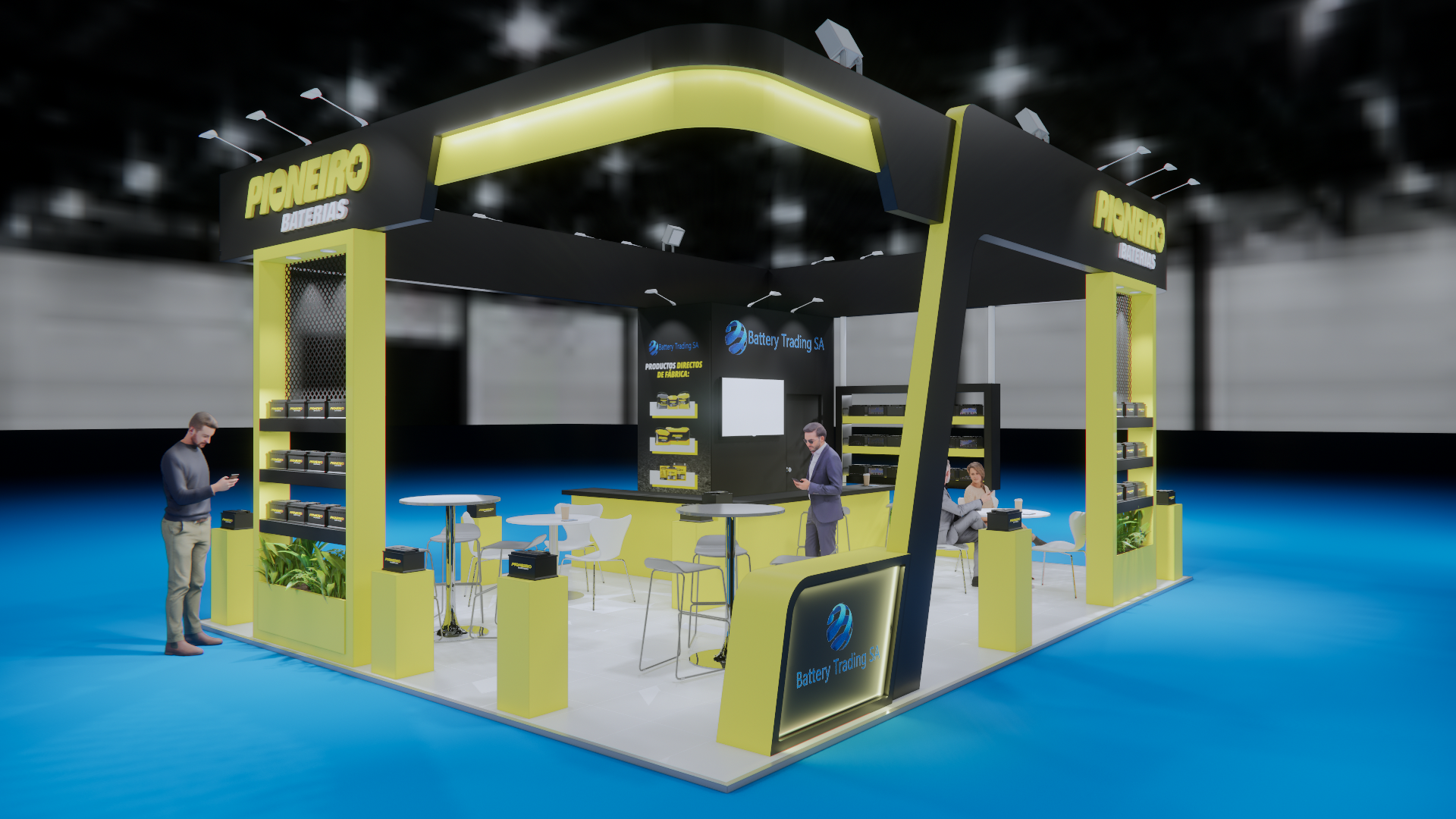 Diseño de stand para ferias y exposiciones, render 3D de stand. Diseño y construcción de stand para ferias y eventos.
