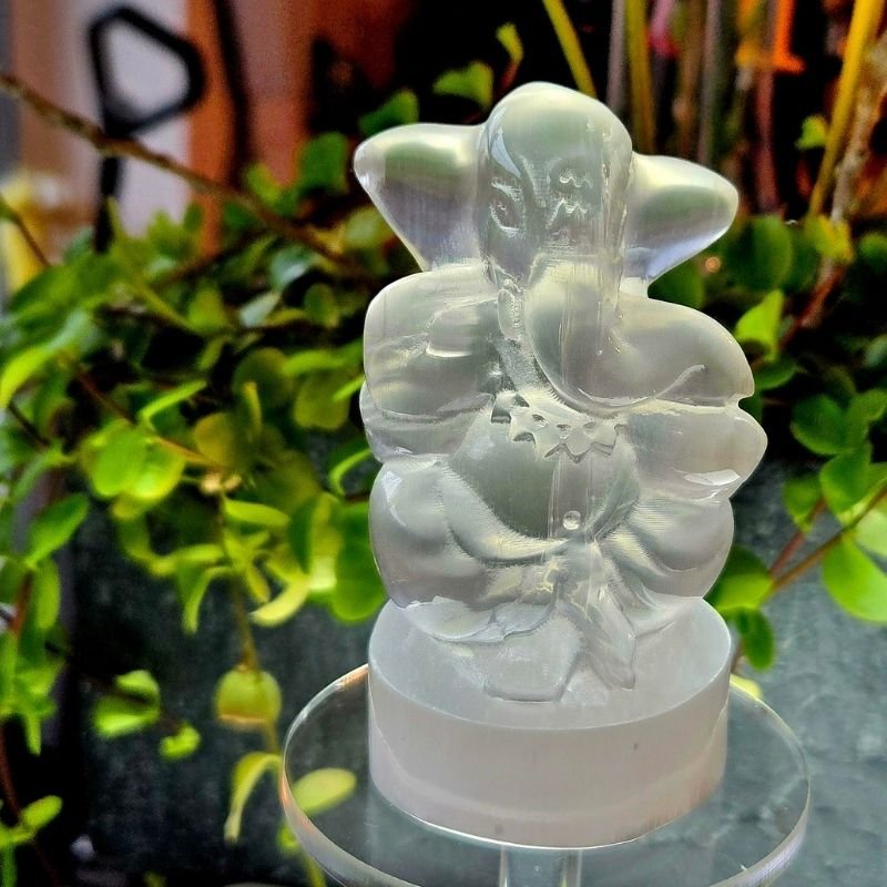 Selenit Ganesha Gravur