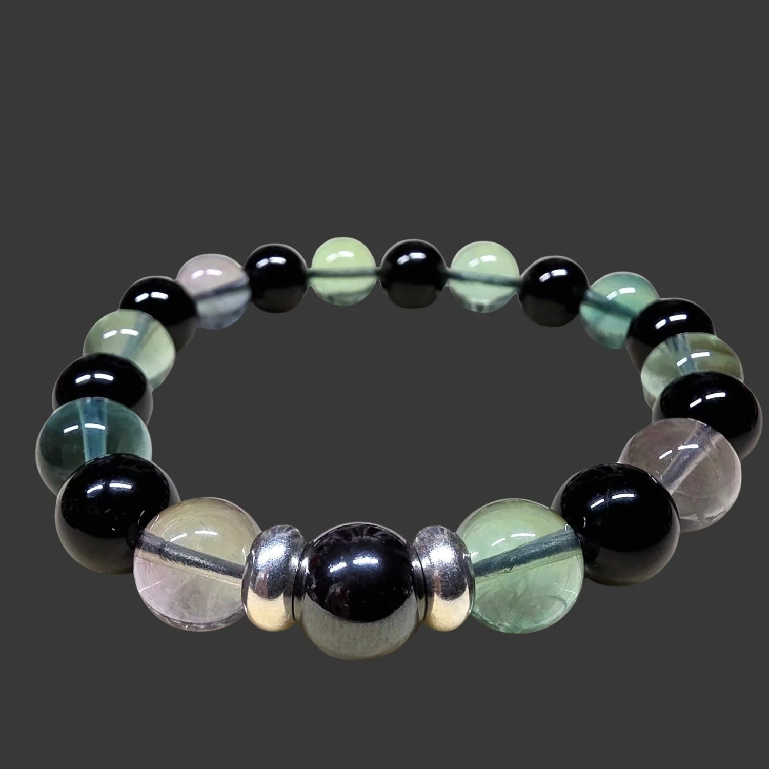 Volt Matrix · Turmalin Schörl · Fluorit · Hämatit · 925 Silber - PRANA Edelsteine – Handgefertigter Edelsteinschmuck