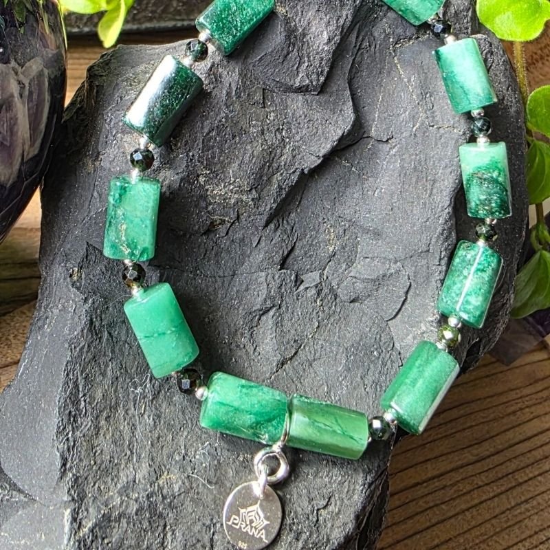 Smaragd-Armband mit Verdelith (Grünem Turmalin) - Balance, Herzöffnung & Edelstein-Energie