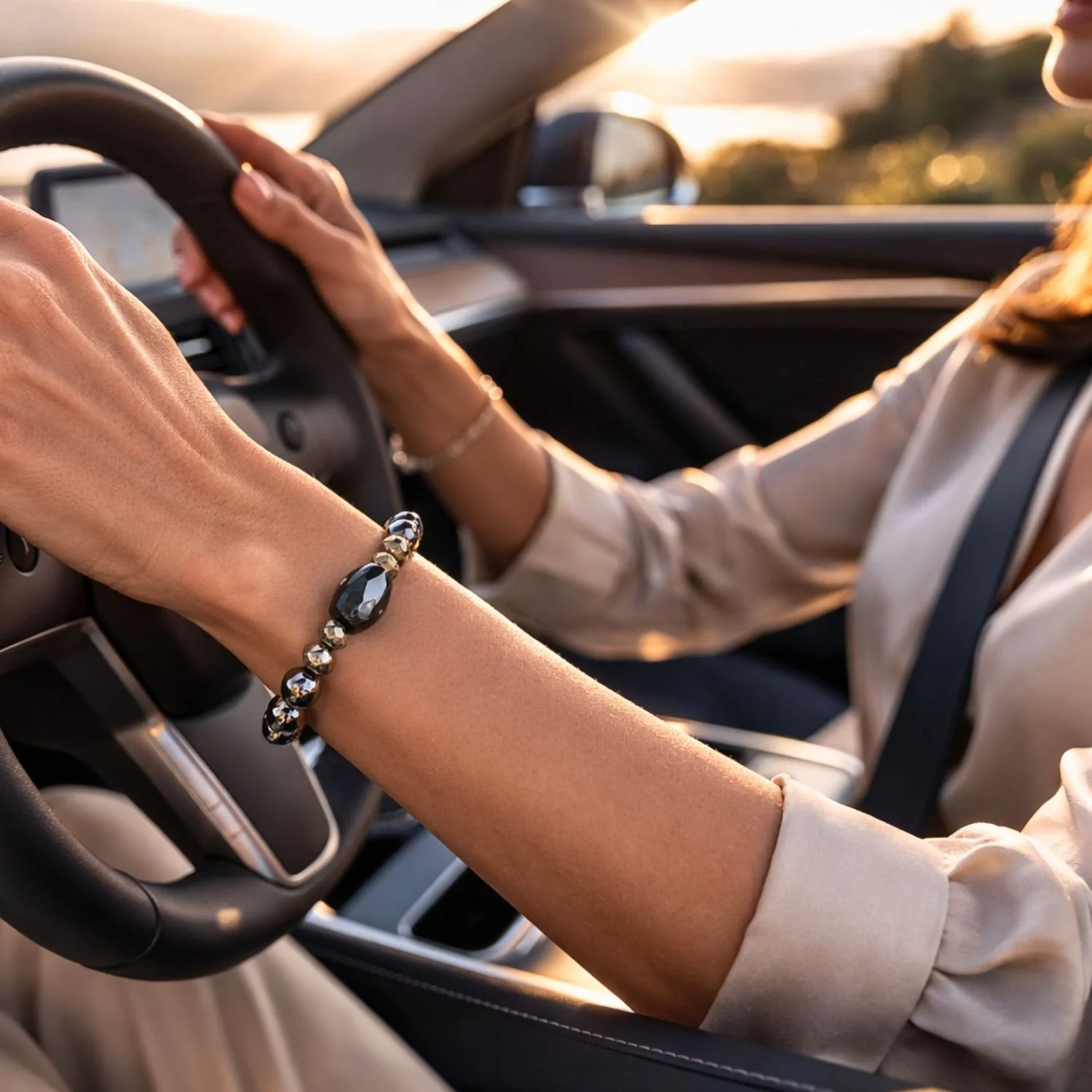 VOLT SHIELD · Schungit · Hämatit · Pyrit · 925 Silber