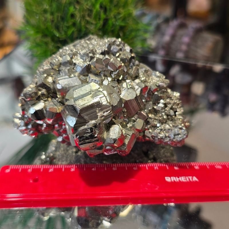 Pyrit Kristallstufe "Goldene Pracht" | Peru | 736g | Top-Kristalle | Einzelstück