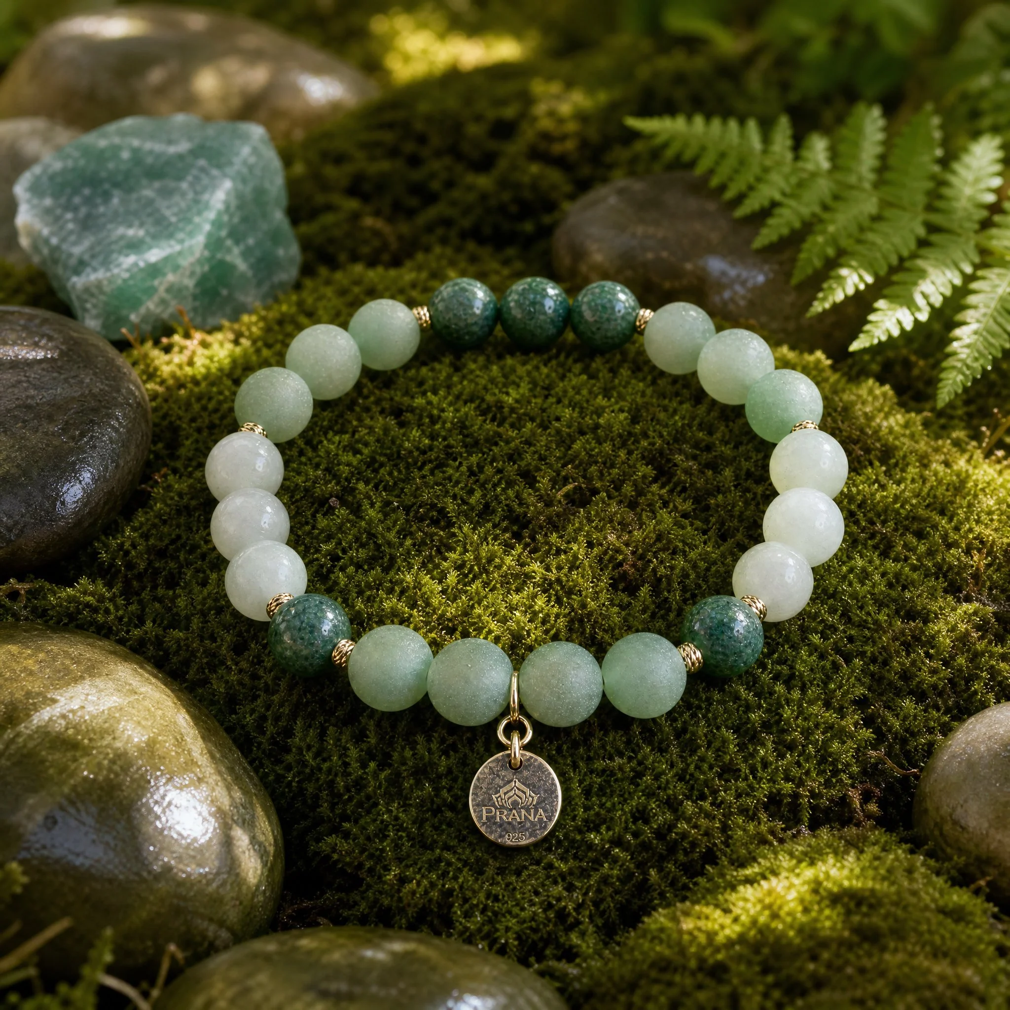 VIRIDIA – Aventurin & Sternaventurin Armband - PRANA Edelsteine – Handgefertigter Edelsteinschmuck