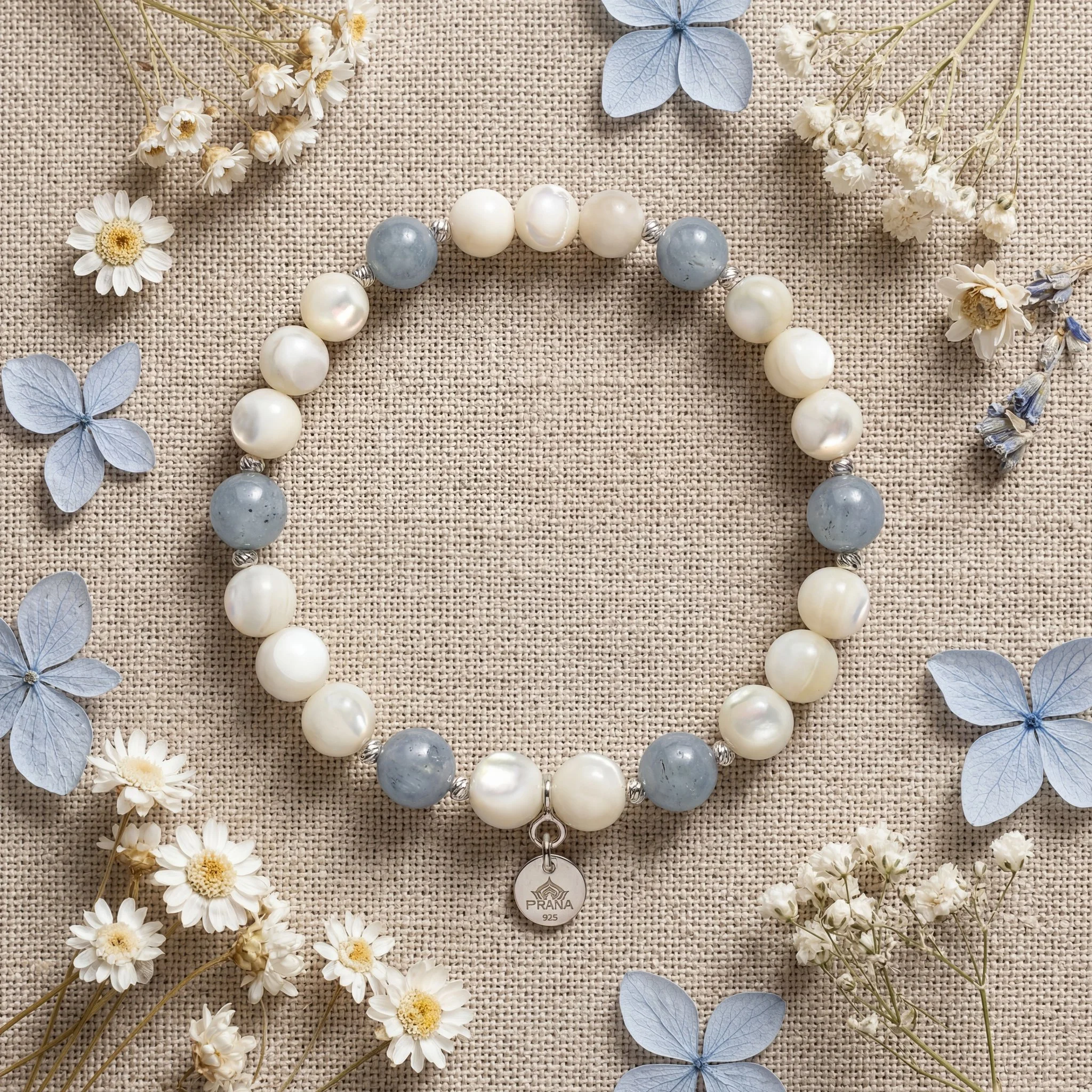 OCÉANE – Aquamarin & Perle Armband der Klarheit & Anmut