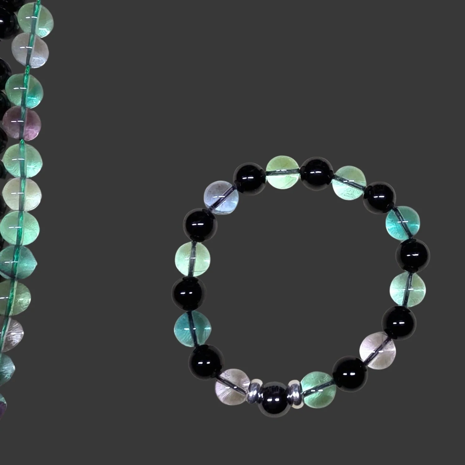 Volt Matrix · Turmalin Schörl · Fluorit · Hämatit · 925 Silber - PRANA Edelsteine – Handgefertigter Edelsteinschmuck