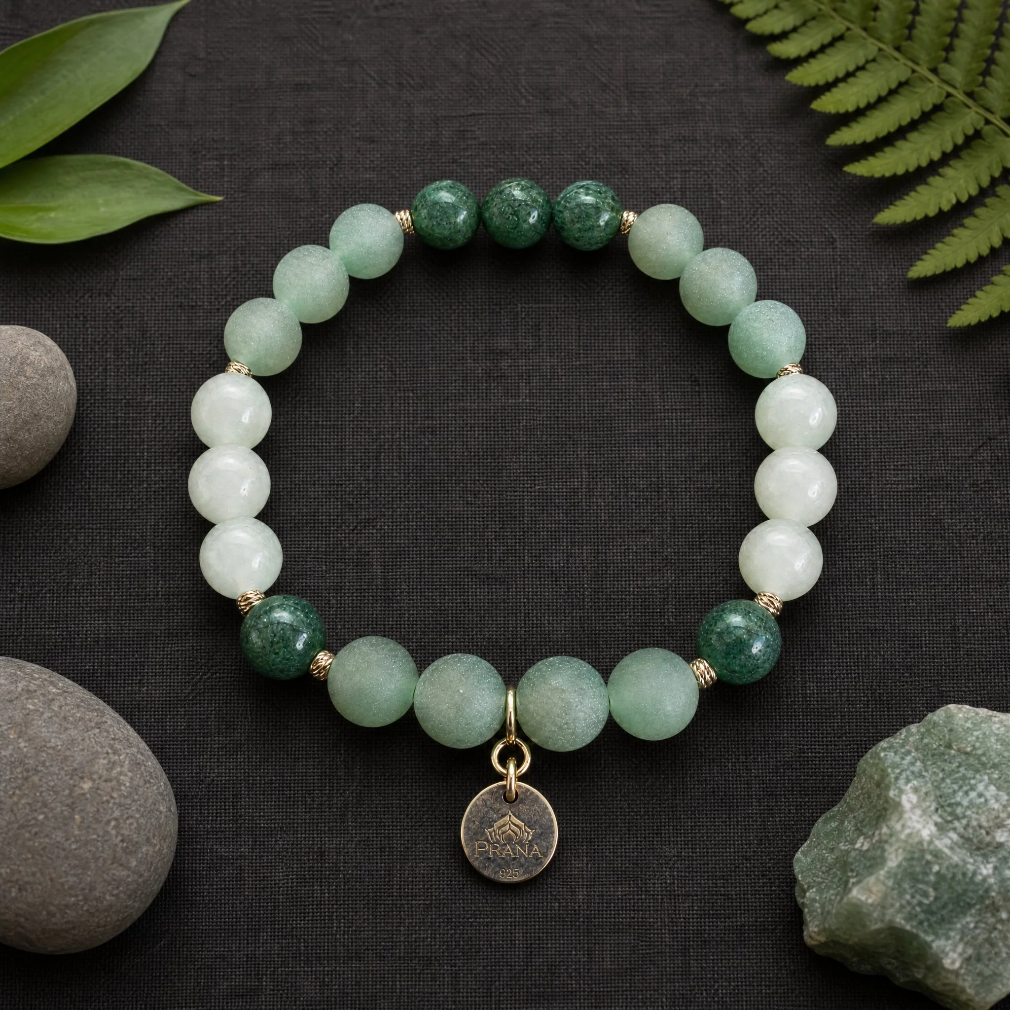 VIRIDIA – Aventurin & Sternaventurin Armband - PRANA Edelsteine – Handgefertigter Edelsteinschmuck