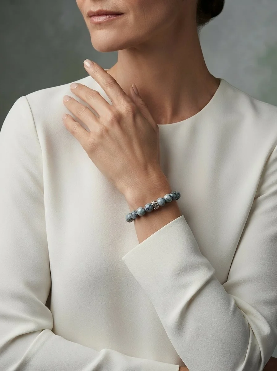 NEVAYA - „Wandlung & Neuausrichtung“ – Afrikanischer Türkis Armband - PRANA Edelsteine – Handgefertigter Edelsteinschmuck