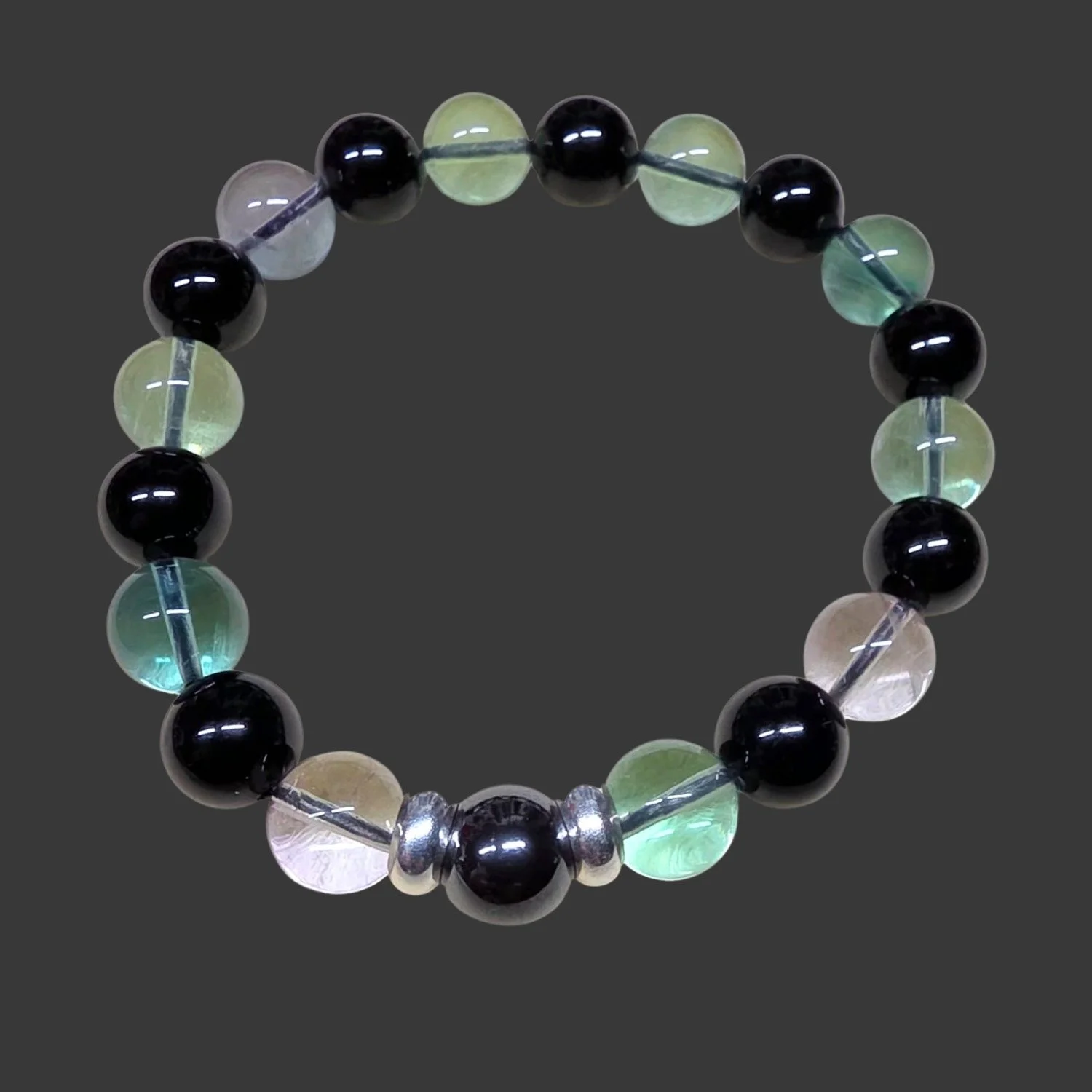 Volt Matrix · Turmalin Schörl · Fluorit · Hämatit · 925 Silber - PRANA Edelsteine – Handgefertigter Edelsteinschmuck