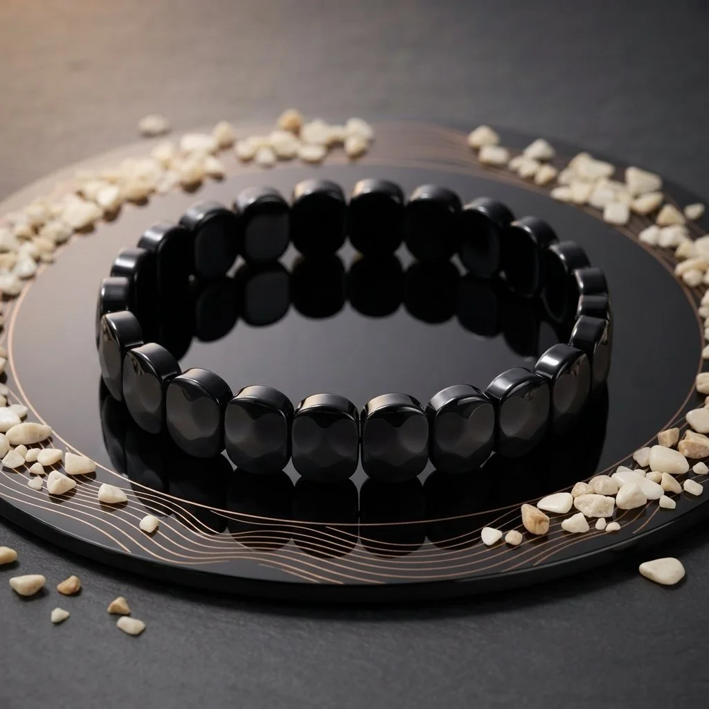 ONDARA - Regenbogenobsidian Armband "Lichtblick" | Große Facettierte Ovale | Schutz & Heilung | ca. 18,5 cm - PRANA Edelsteine – Handgefertigter Edelsteinschmuck