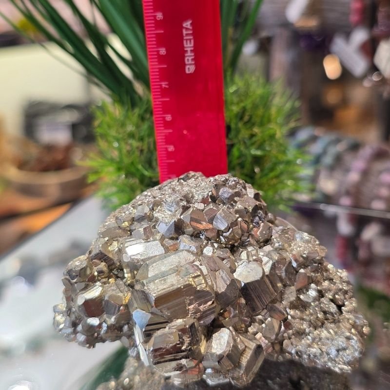 Pyrit Kristallstufe "Goldene Pracht" | Peru | 736g | Top-Kristalle | Einzelstück