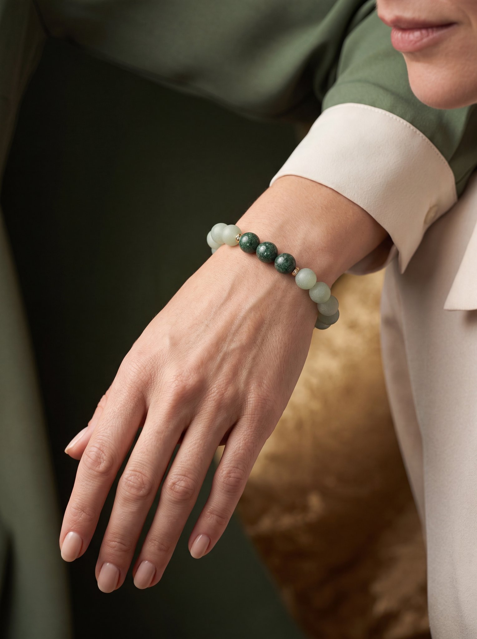 VIRIDIA – Aventurin & Sternaventurin Armband - PRANA Edelsteine – Handgefertigter Edelsteinschmuck