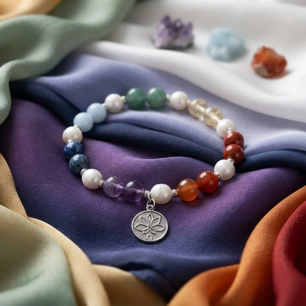 CHAKRÉA - Chakra Armband– Armband der Energie & Balance - PRANA Edelsteine – Handgefertigter Edelsteinschmuck