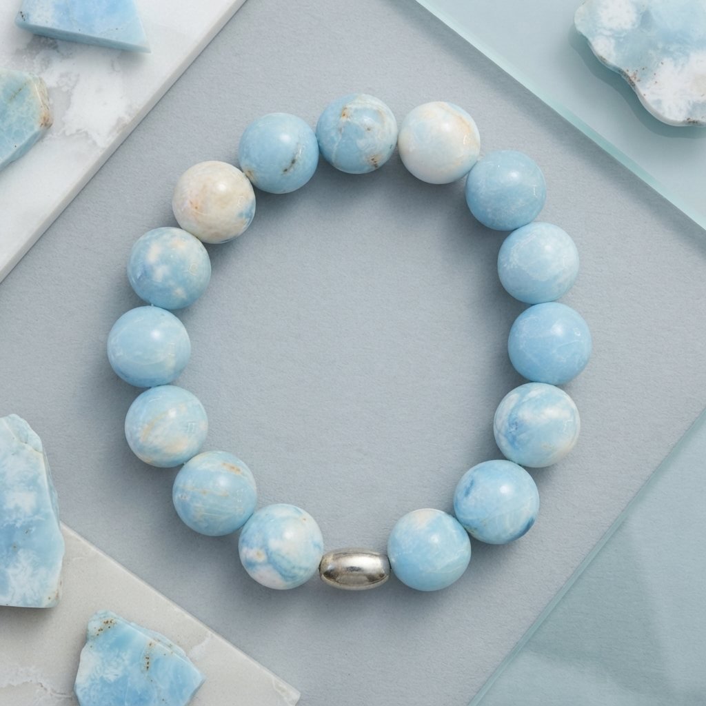 NIMBARA - „Ruhe & Weitblick“ – Blue Sky Jaspis Armband