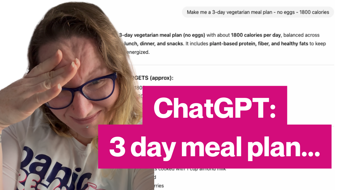 I Asked ChatGPT for a 3-Day Vegetarian Meal Plan (Here’s What Happened)