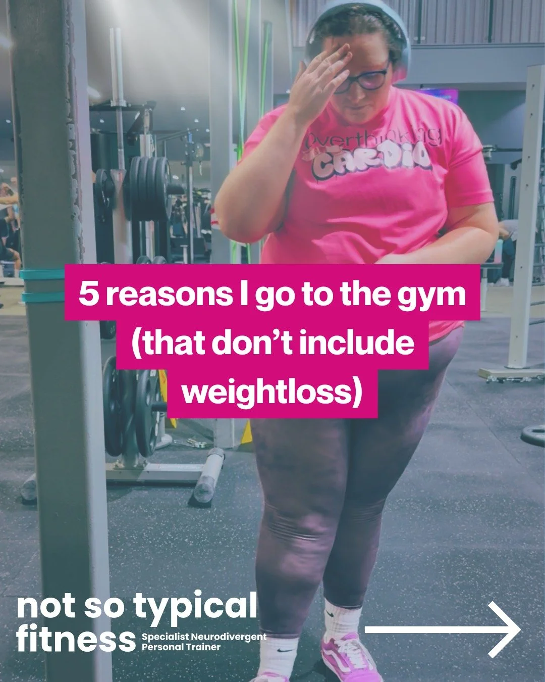 Going to the gym doesn't always need to be with weight loss in mind. It doesn't have to be focussed around what you weight at all. 

For lots of us, the gym is somewhere that feels intimidating and scary, so rather than add another layer of expectati