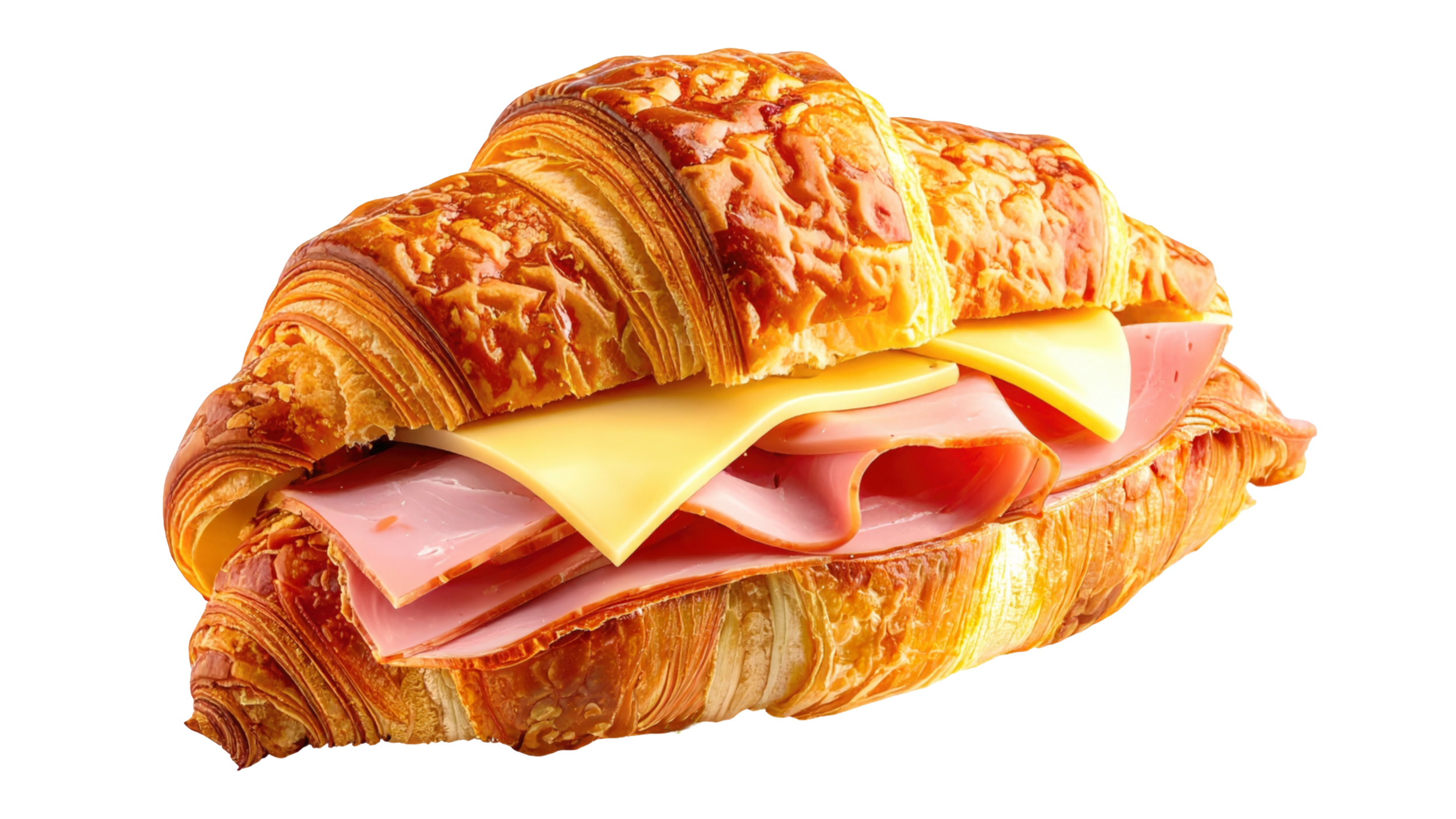 Ham and Cheese Croissant Sandwich