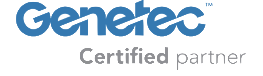 Genetec Certified Partner logo in blue and gray text
