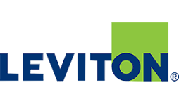 Leviton logo with blue and green colors