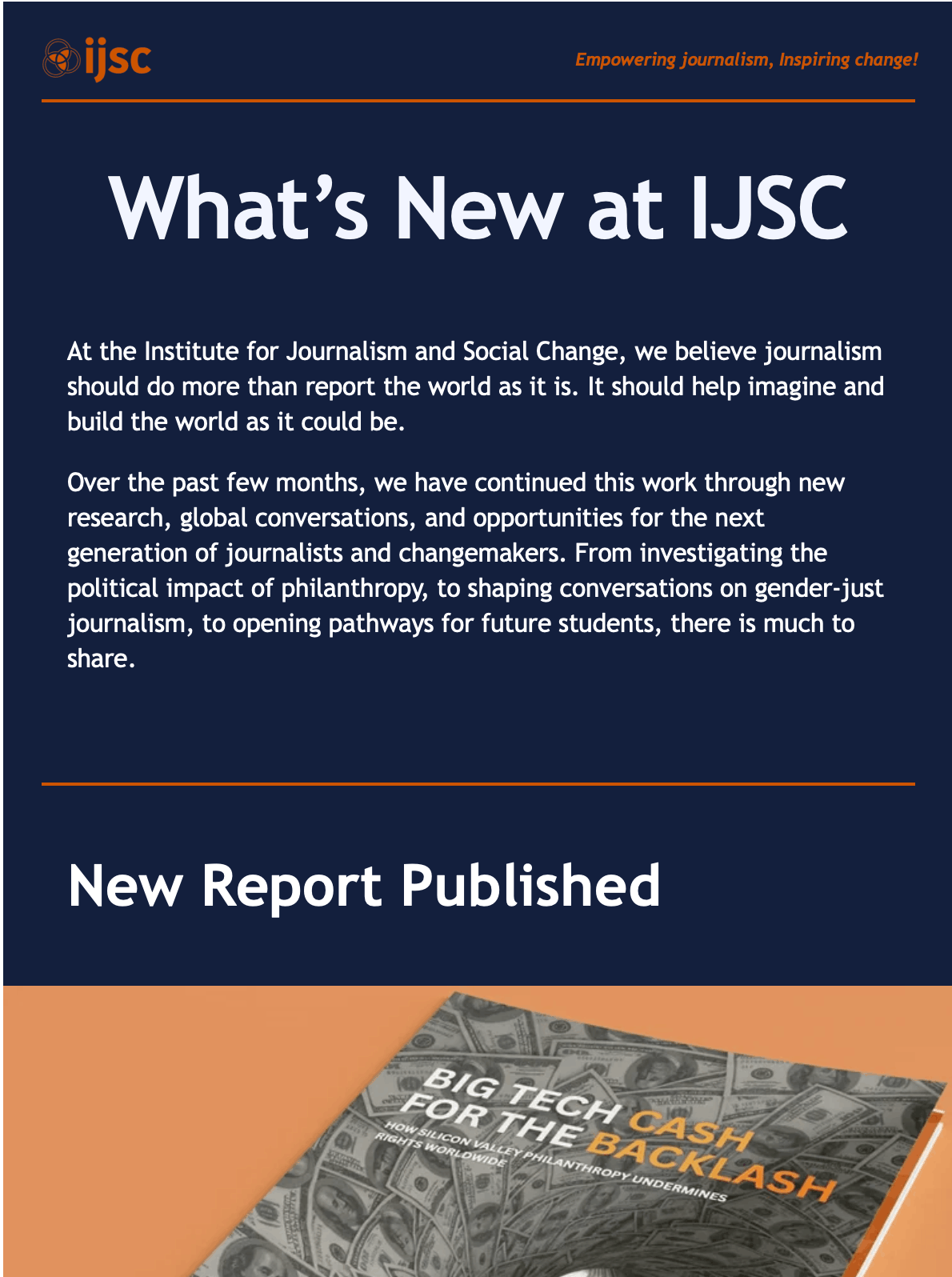 What’s New at IJSC