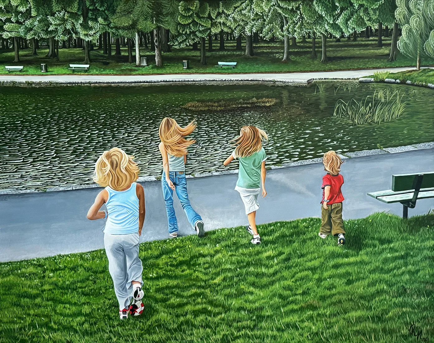 40" x 60" Acrylic on Canvas. Sold