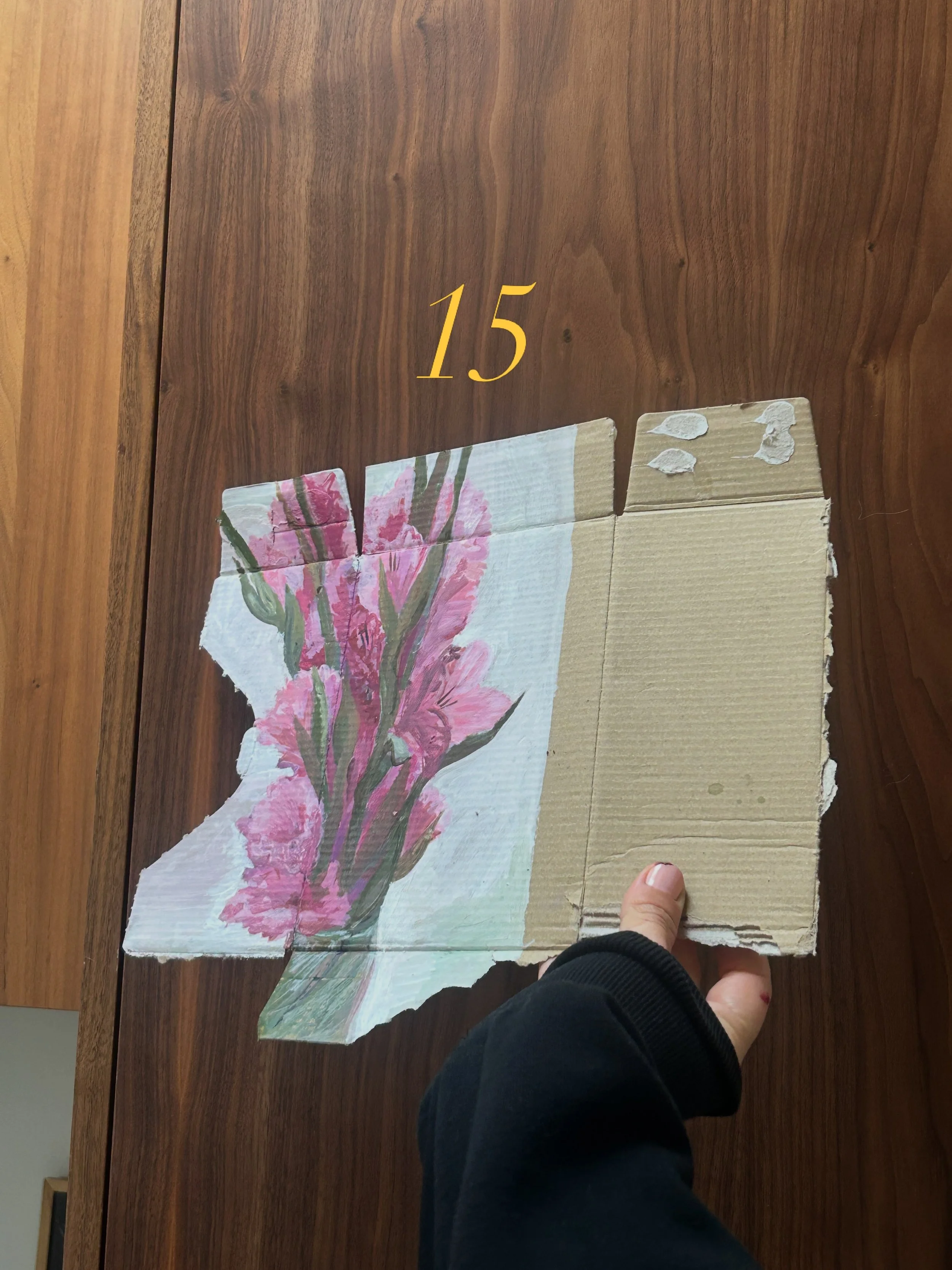 Gladioli for @alex_boothroyd - A Painting almost Everyday - No.15 🌺 🌷 🌺 🌷