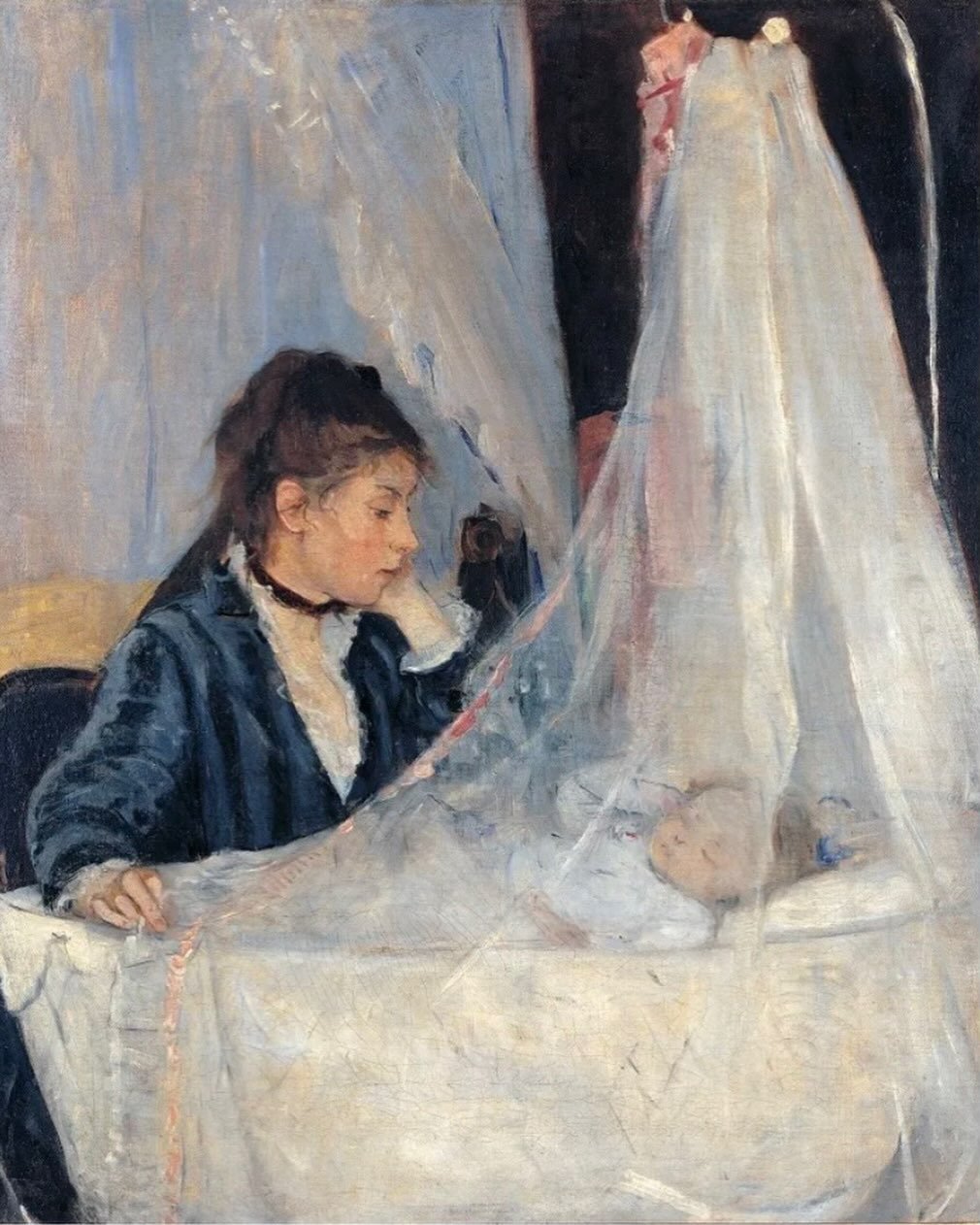 Yesterday, listening to the excellent podcast Stories of Art, I learnt about The first impressionist exhibition held in 1874 where a group of artists challenged the establishment of the famous Salon. One of whom was Berth Morisot. I remembered how mu