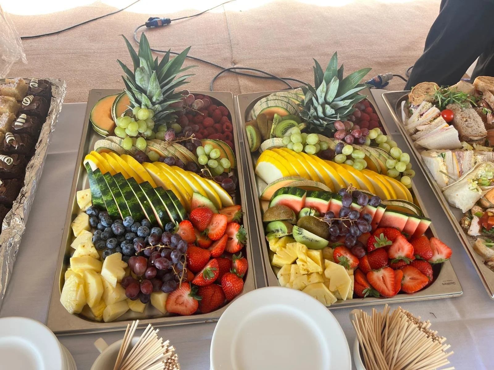 Photo of Sweeney's catering display of fresh fruit