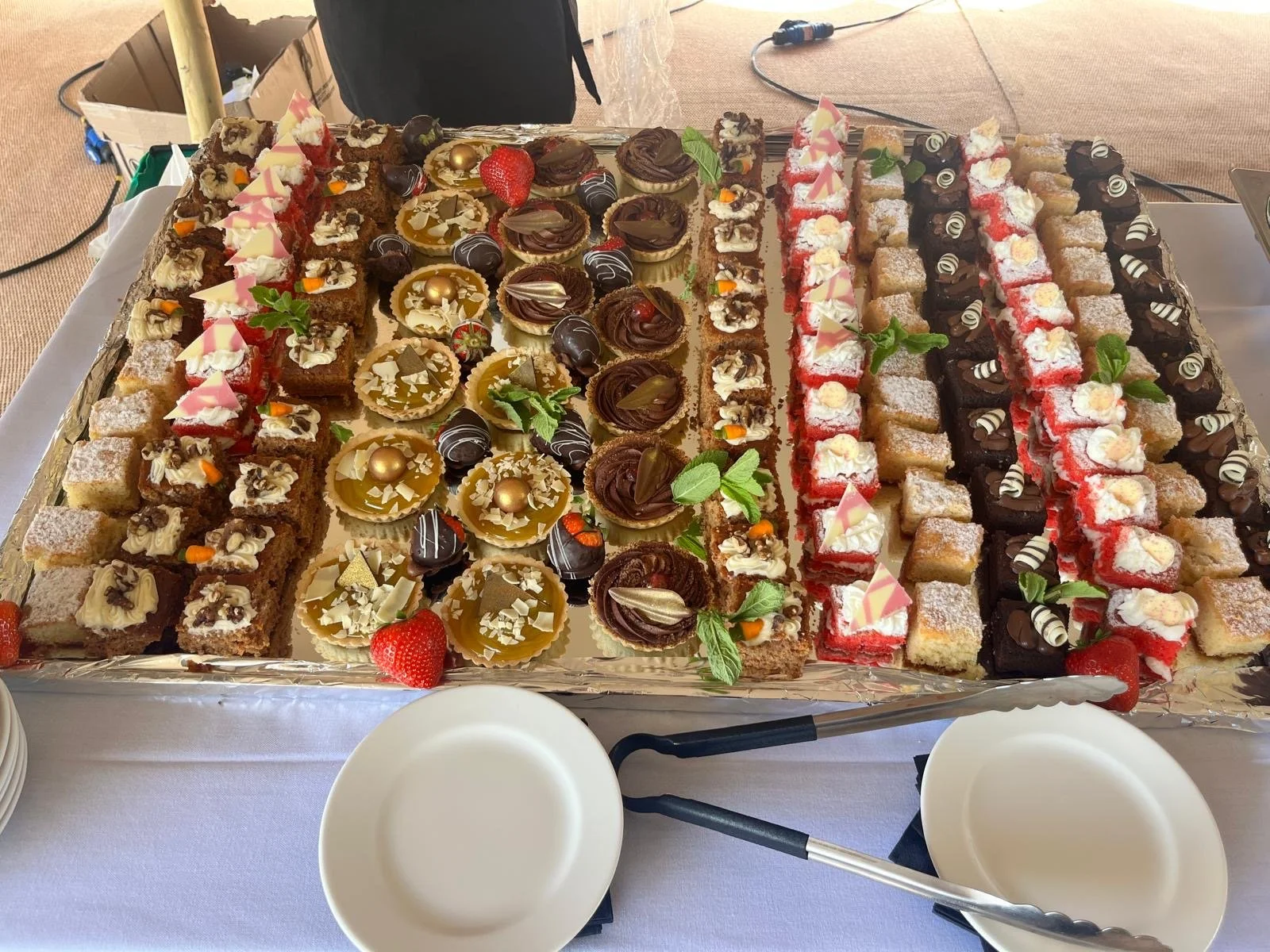 Photo of Sweeney's catering display of desserts