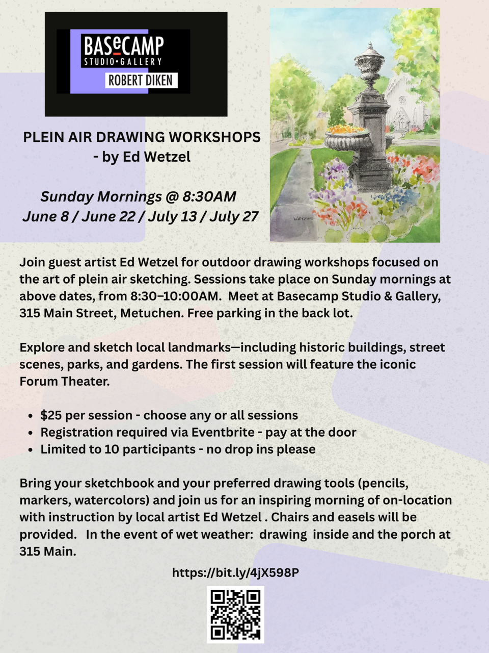 Plein Air Drawing Workshops by Ed Wetzel