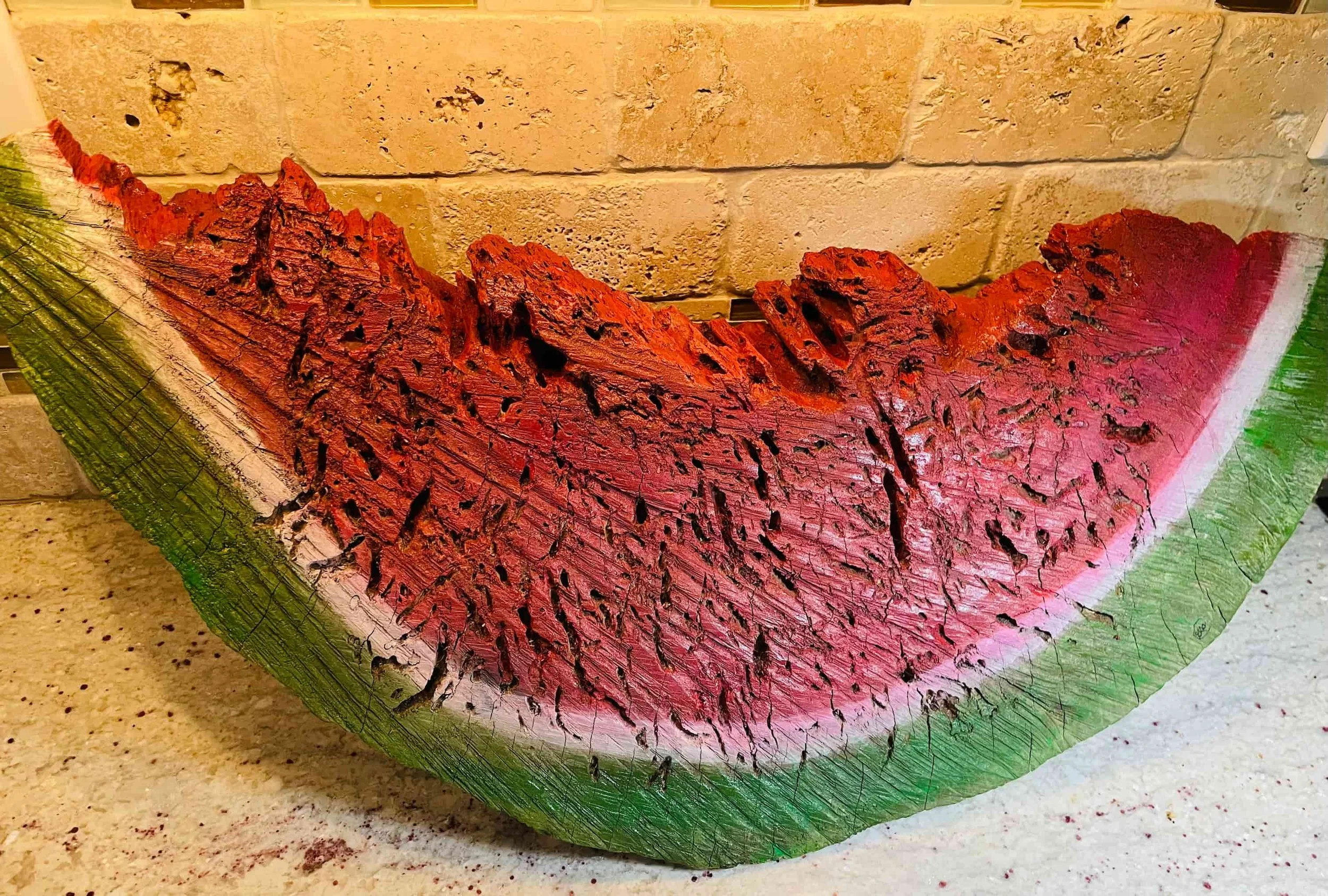 Slice of Summer - Acrylic on Wood - 17 $250