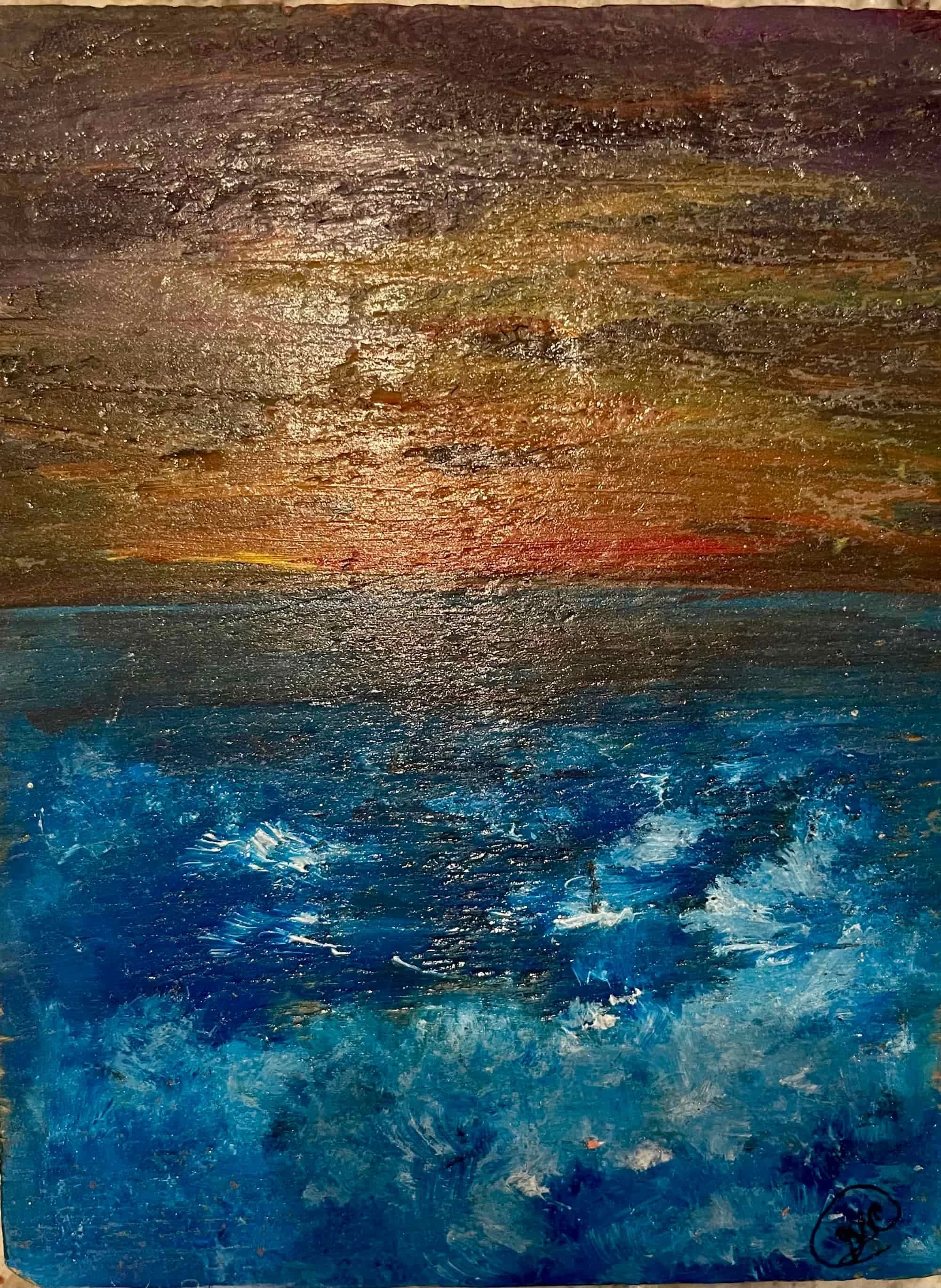 Turn of the Tides - Acrylic on Wood - 12x15 - $250
