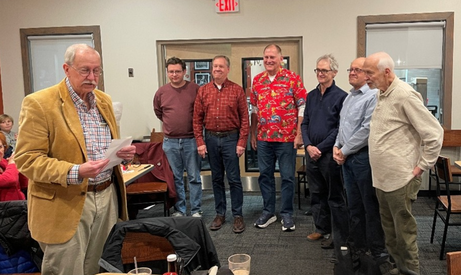 Officers Sworn in during Club Holiday Party