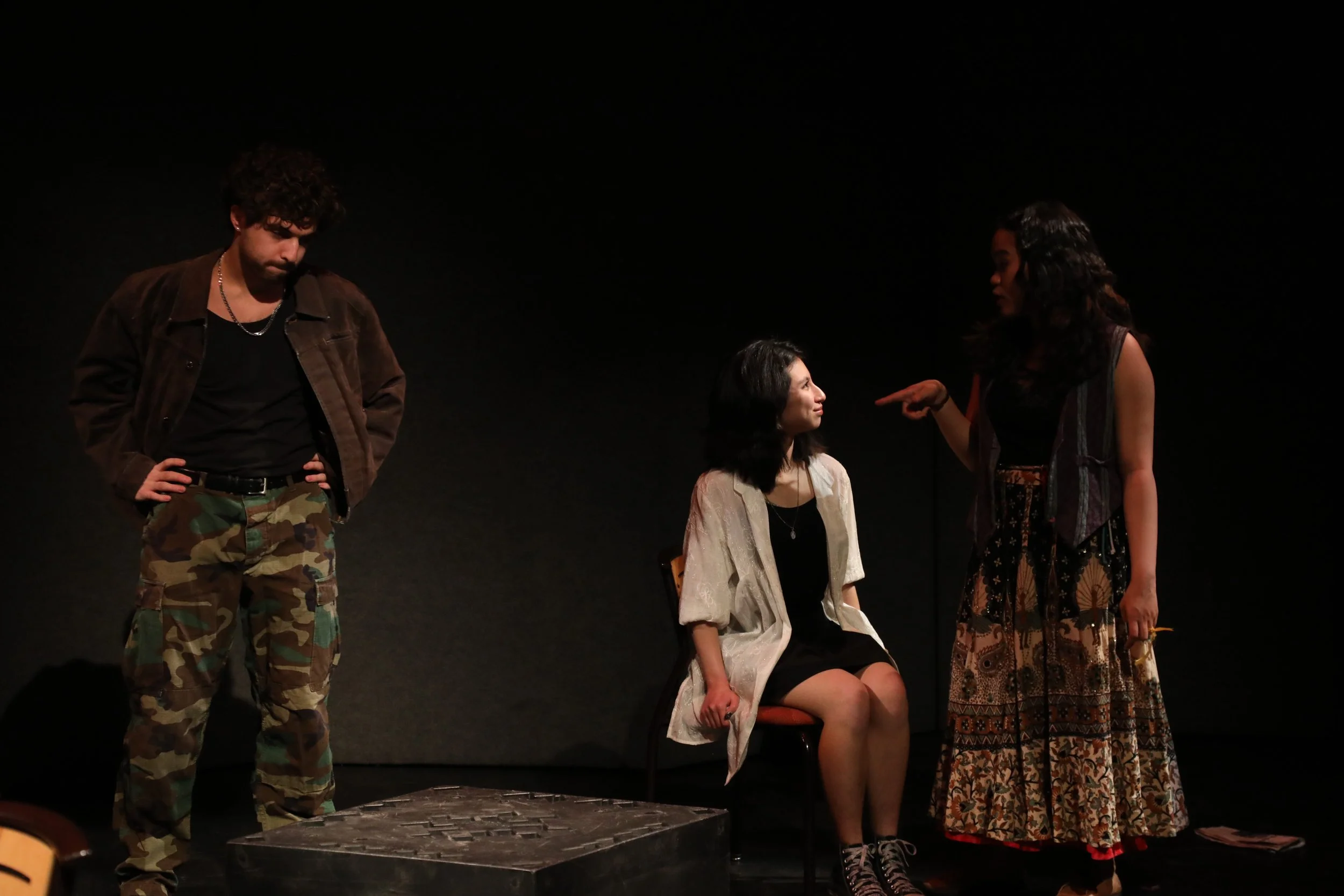 Jamie Papa as Yuring, Jack Iovanella as Orpheus 2, and Clarissa Covey as Nene in Yuridisi (2026)