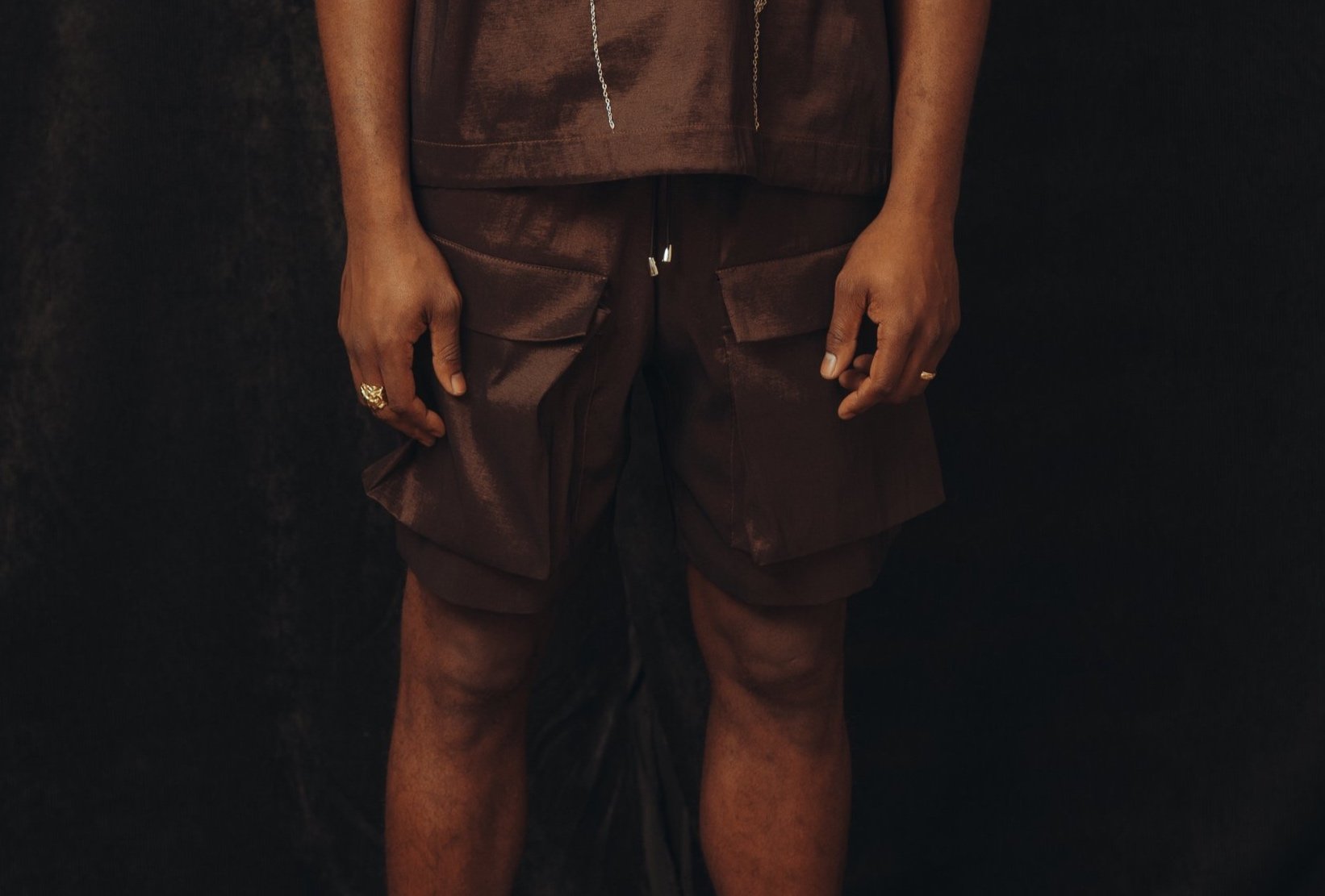 Taffeta Cargo Shorts