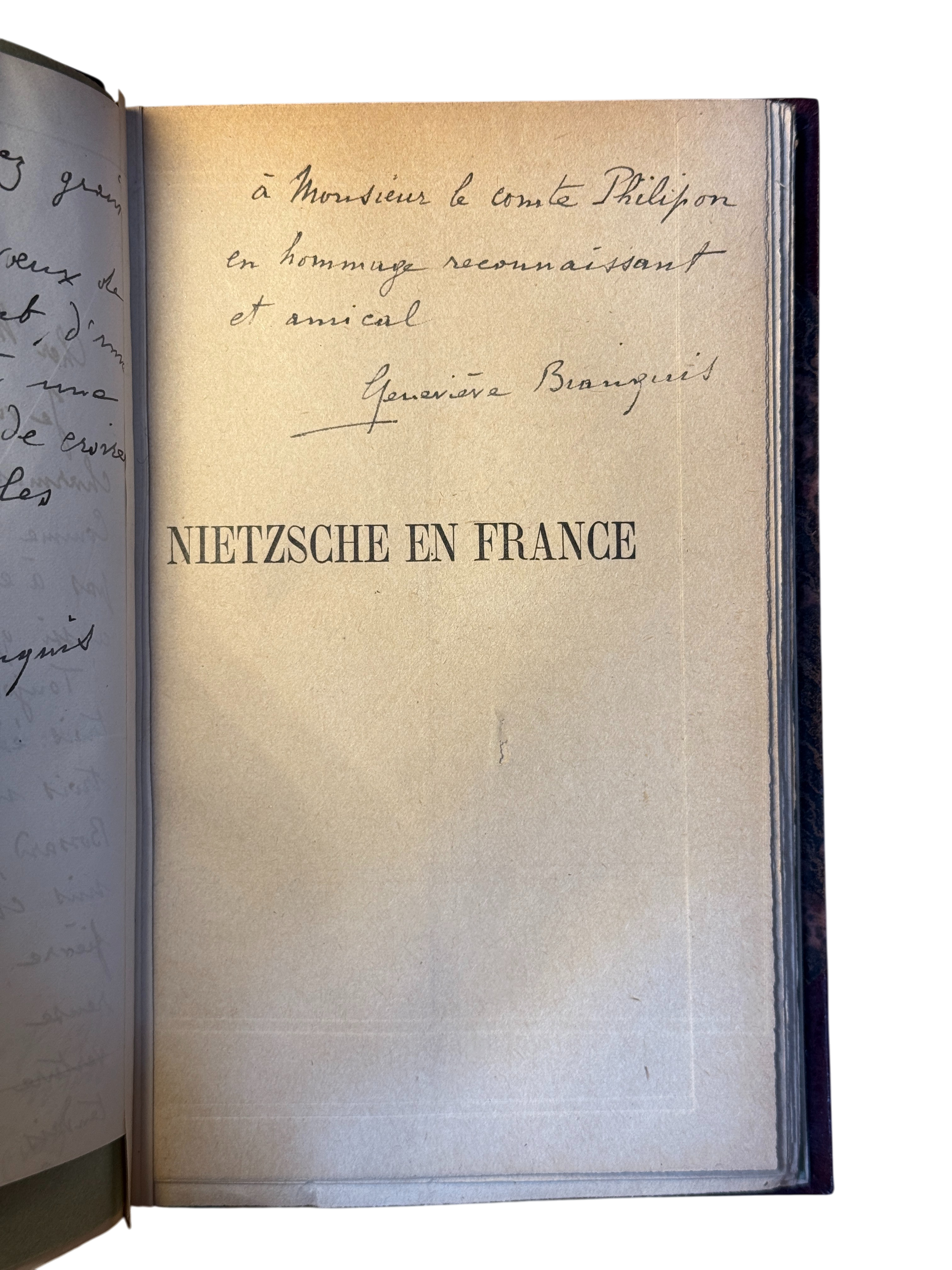 Bianquis Geneviève, Nietzsche en France