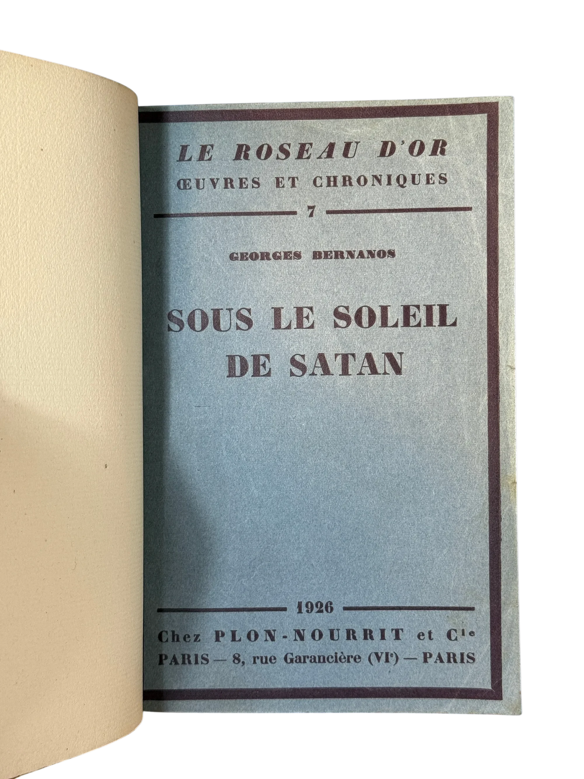 Sous le soleil de Satan, Bernanos Georges