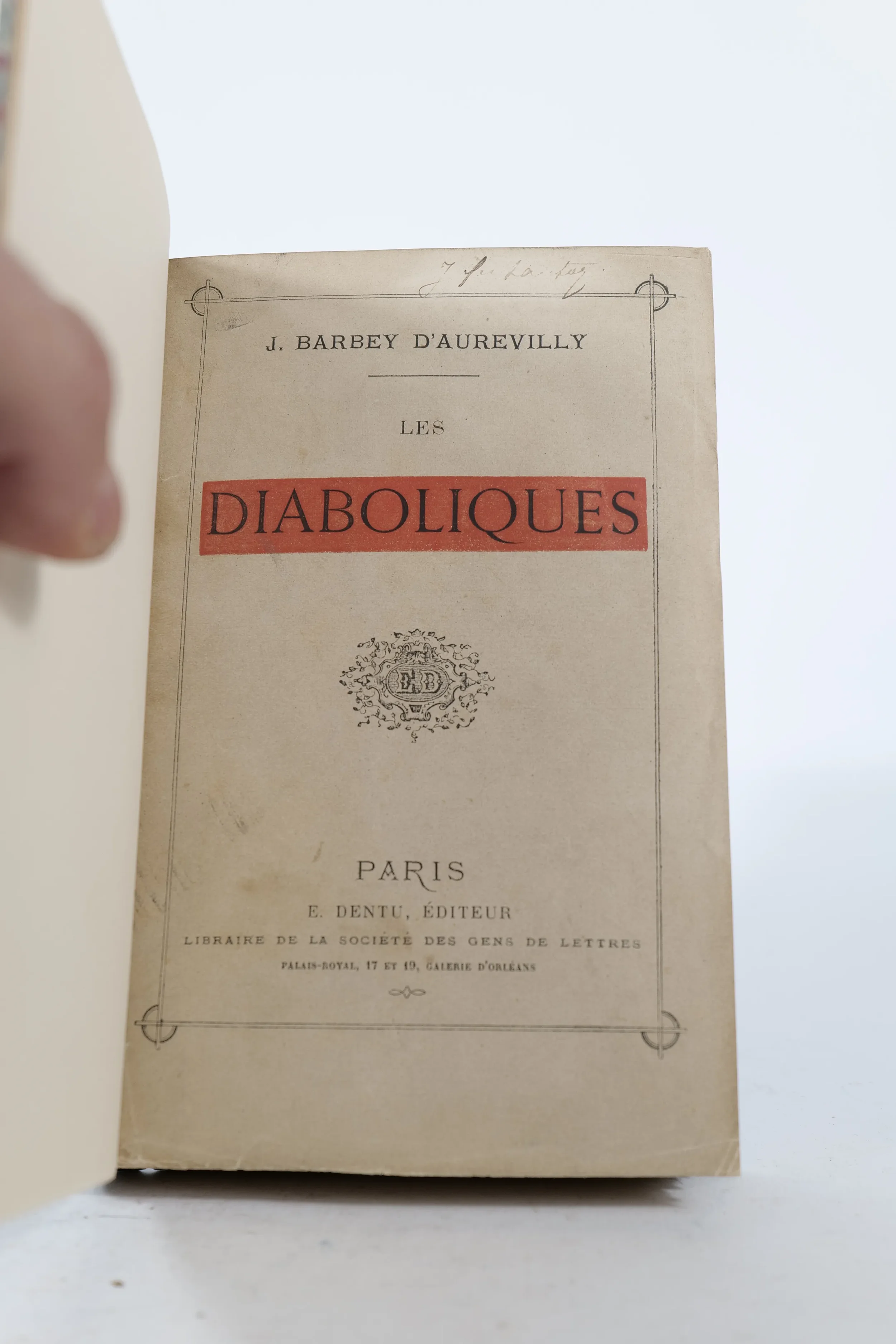 Barbey d'Aurevilly (Jules), Les Diaboliques