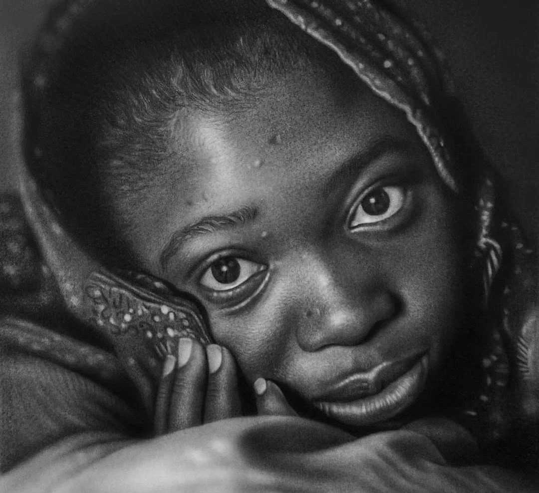 'Abrabo' (Life) !I, 2025. Charcoal and graphite on cardboard paper, 24x20 inches.